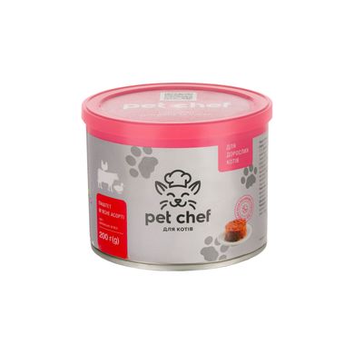 Pet Chef м'ясний паштет асорті для дорослих котів 200 г