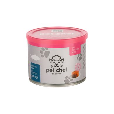 Pet Chef м'ясний паштет з рибою для дорослих котів 200 г